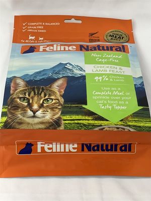 Benutzerdefinierter Druck von Tiernahrungsverpackungsbeuteln mit mattem, flachem Boden
