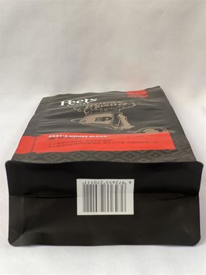 Wiederverschließbarer Kaffeebeutel aus Mylar mit flachem Boden, zum Aufstellen für geröstete Kaffeebohnen
