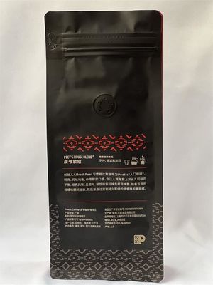 Wiederverschließbarer Kaffeebeutel aus Mylar mit flachem Boden, zum Aufstellen für geröstete Kaffeebohnen