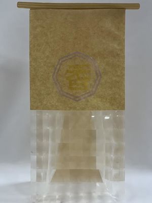 Tin Tie Doypack Standbodenbeutel, durchsichtiger bedruckter Papierbeutel für Brot