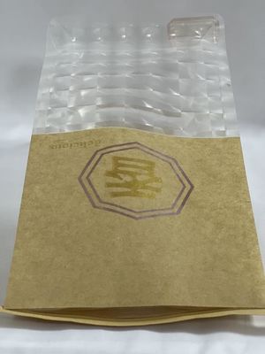 Tin Tie Doypack Standbodenbeutel, durchsichtiger bedruckter Papierbeutel für Brot