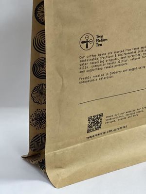 Recycelbarer BRC-Standbodenbeutel mit flachem Boden, bedruckt, leer, lebensmittelecht