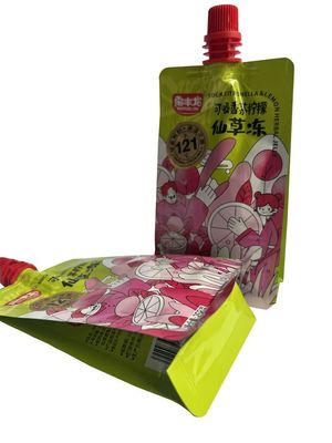 258g druckte Retorten-flache untere Tüllen-Beutel-Sterilisation Juice Packaging Pouch