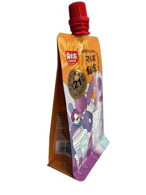RCPP-Ausguss-Verpackungsbeutel, bedruckte Quad-kundenspezifische Oberfläche, 130 Mikrometer