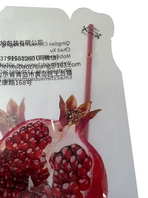 180 ml dreiseitige, frei geformte Drucktasche für flüssige Lebensmittel mit Stroh