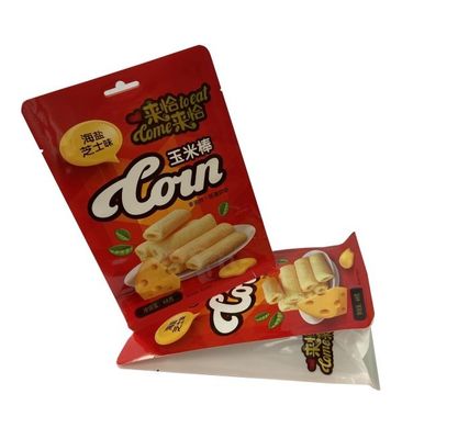 Kundenspezifischer Heißsiegel-flache untere Beutel-glatte Oberfläche für Mais-Snack-Food