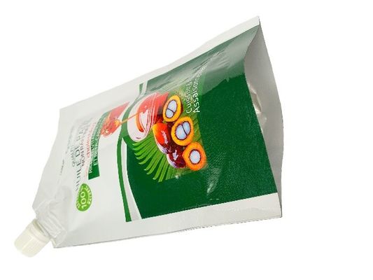 Anpassungsfolie Stand-up-Seite-Spout-Tasche für Öl mit CMYK-Punktfarben