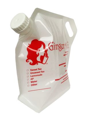 Maßgeschneiderte Flüssigkeitswaschmittel Tasche Stärke Nylon Stand Up mit Tasche Kapazität 5L