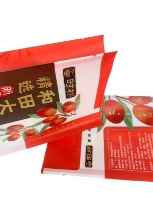Speziell geformte Taschen Lebensmittelbarriereverpackung mit Seitenverpackung