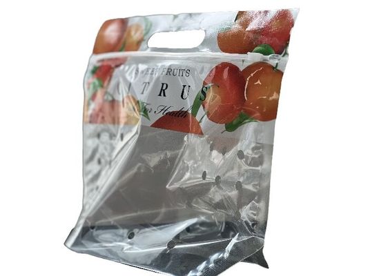 Individuelle Lebensmittelverpackung Stand-up Reißverschlussbeutel für Obst mit Loch