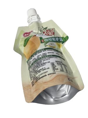 Maßgeschneiderte Stand-Up-Spout-Verpackungstüte mit Rückschlagtemperatur von 121C-135C