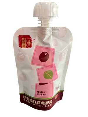 Aufgeschlagene Lecksicherheit Stand-Up-Spout-Tasche für Retort-Lebensmittel 121C-135C