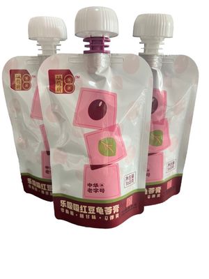 Aufgeschlagene Lecksicherheit Stand-Up-Spout-Tasche für Retort-Lebensmittel 121C-135C