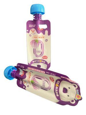Aufgeschlagene Stand-Up-Spout-Tasche für Lebensmittelverpackungen von 10 g bis 1 kg