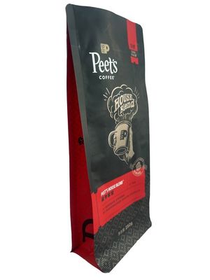 Anpassungsfähige Flachbodenkaffeebeutel mit Einwegverschluss