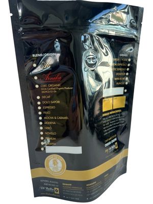 Kaffeepaket mit Reißverschluss und Ventil