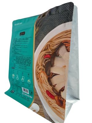 Lebensmittelqualität Flachbodenbeutel mit Reißverschluss Custom Printed PET / VMPET / PE