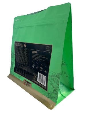 Matte Oberfläche Flachbodenbeutel mit Folienmaterial für trockene Lebensmittelverpackungen