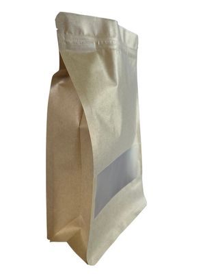Papierverpackungstüten mit gutem Versiegelungssystem und eigener Fenstergestaltung